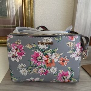 Steve Madden Floral Crossbody Bag - Gray and Pink